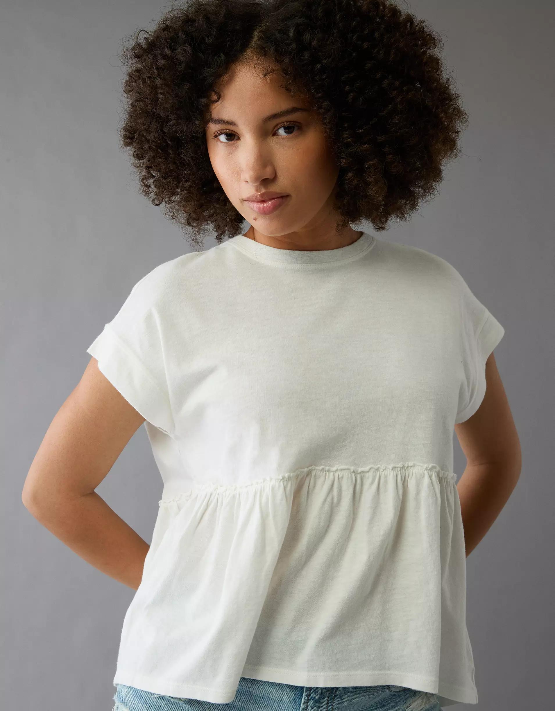 AE Sunchaser Knit Babydoll Swing T-Shirt Product Image