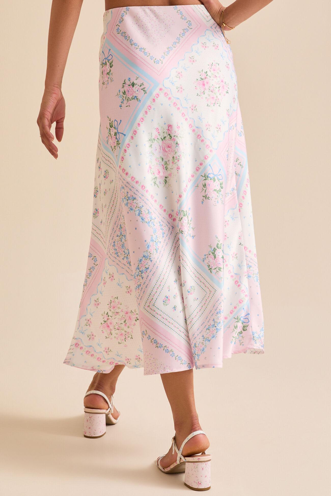 Emery Floral Midi Skirt Product Image