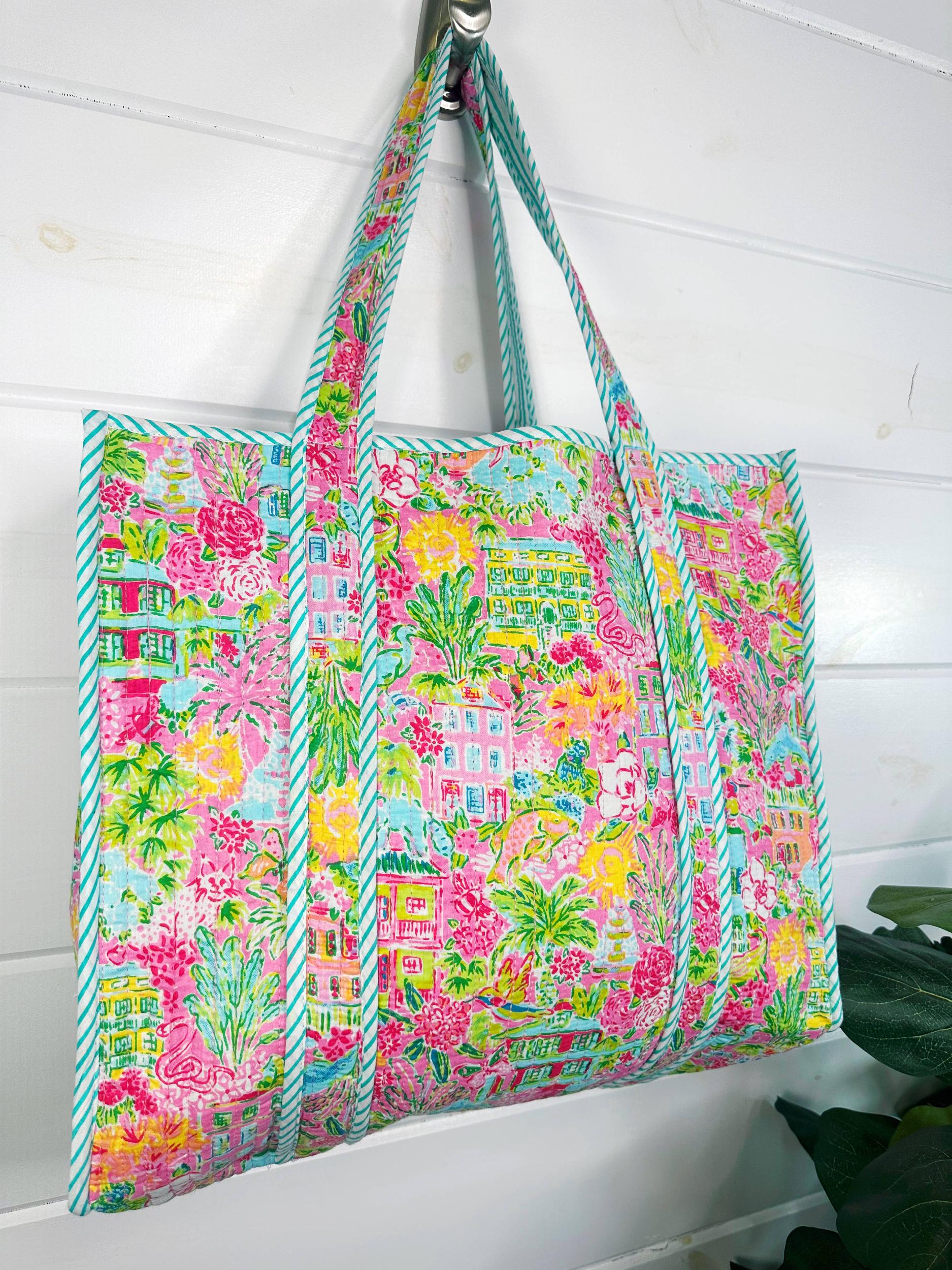 Cottage Floral Quilted Tote Bag Product Image
