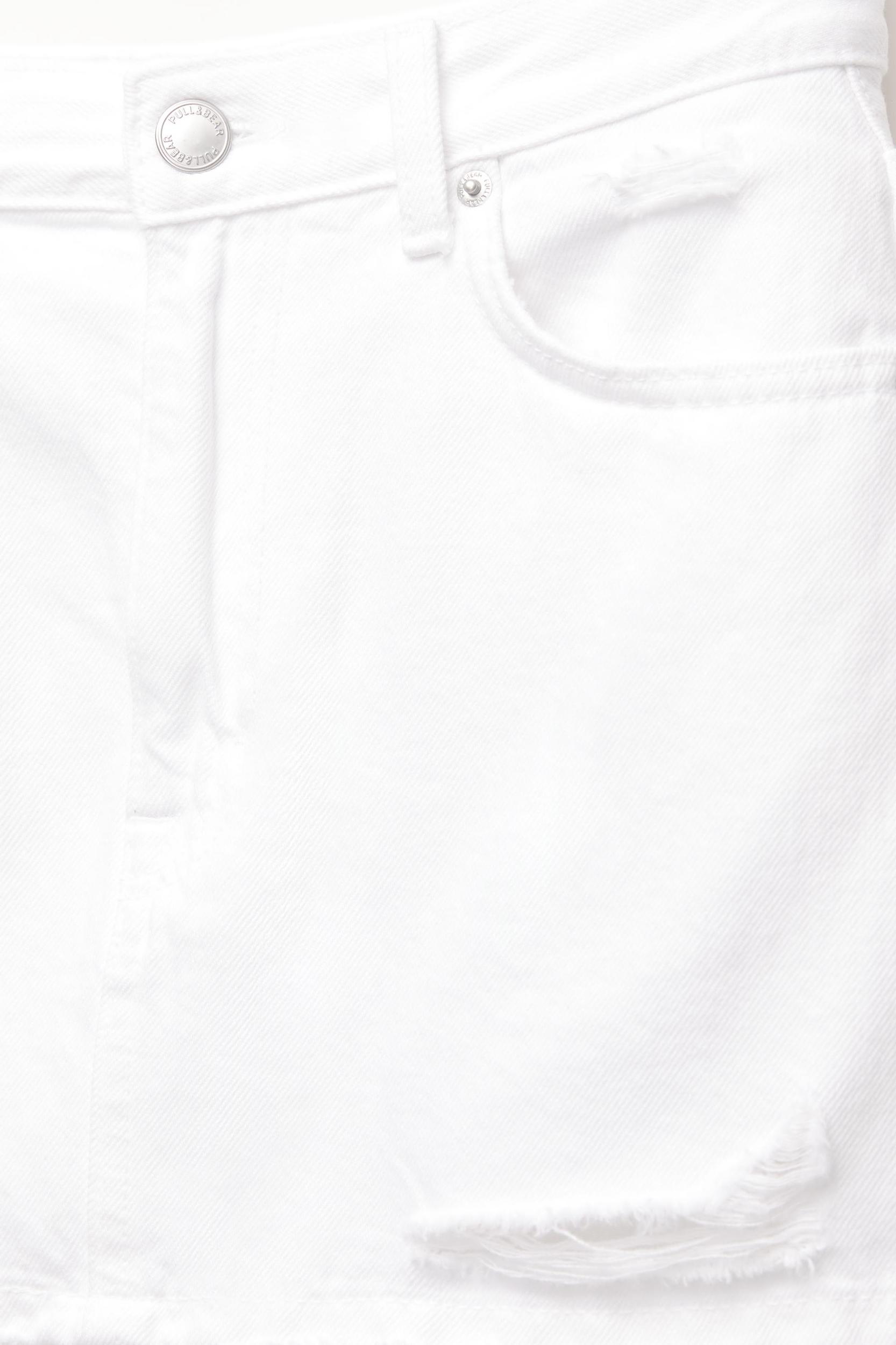 Ripped denim mini skirt Product Image