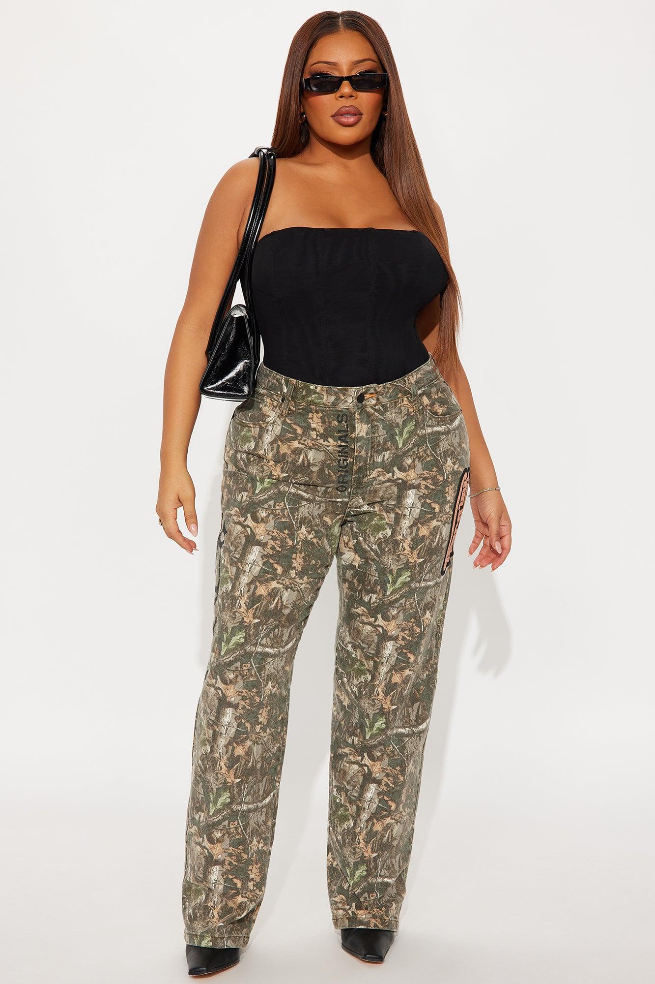 Von Dutch Camo Straight Leg Jeans - Camouflage Female Product Image
