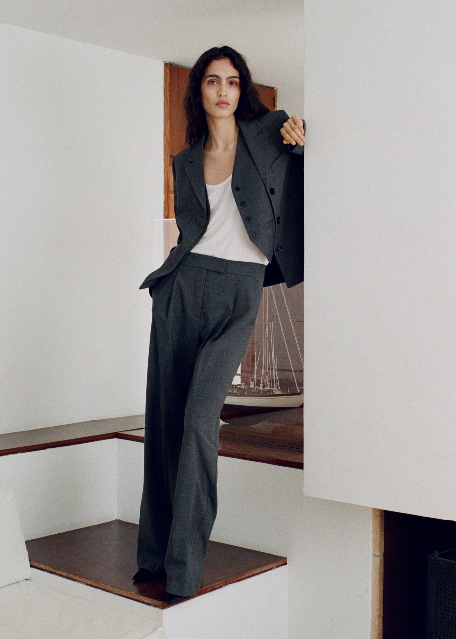 Straight-fit suit pants - Women | MANGO USA Product Image