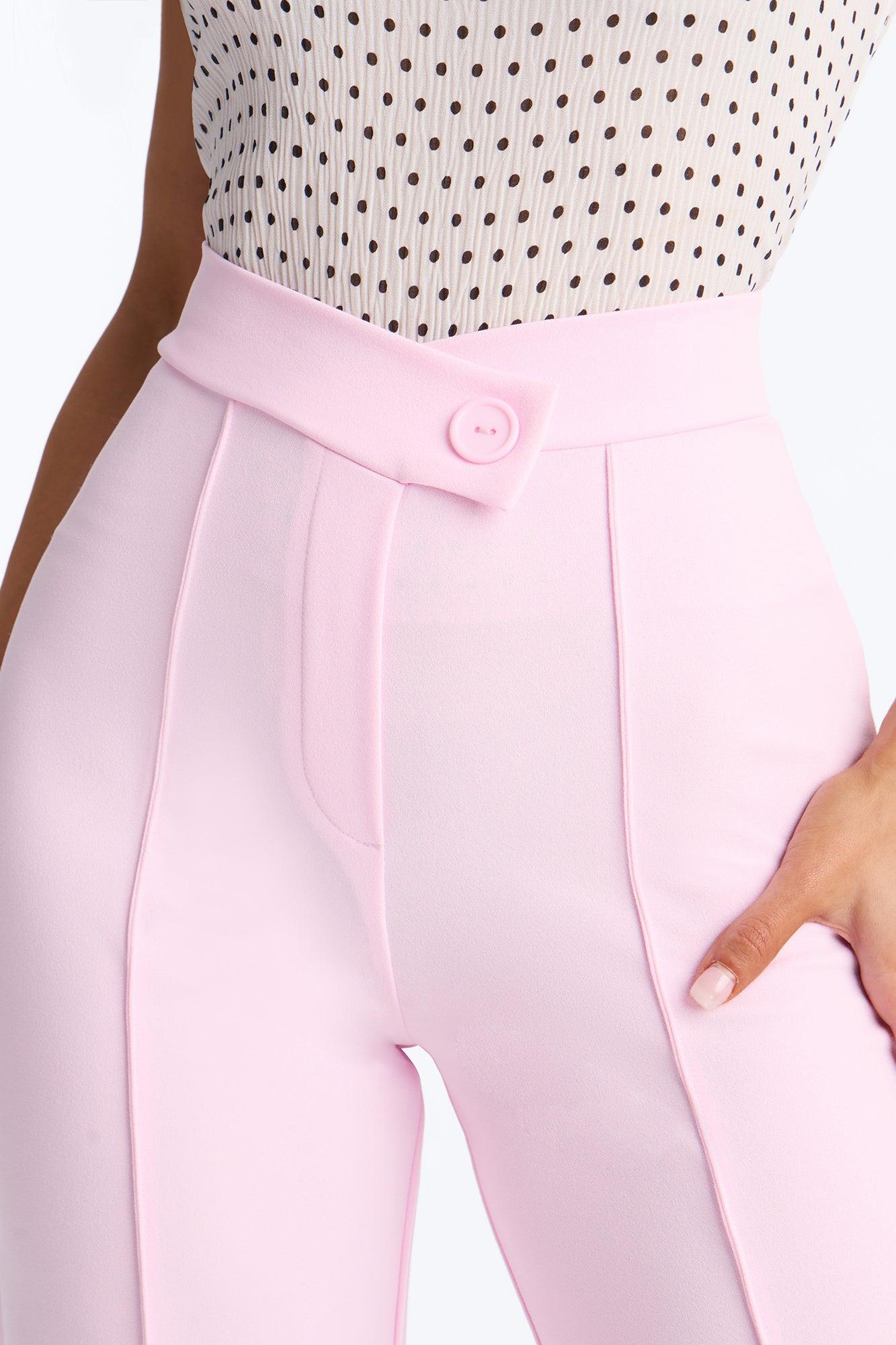 Tall Call It Even Wide Leg Dress Pants - Light Pink Female Product Image