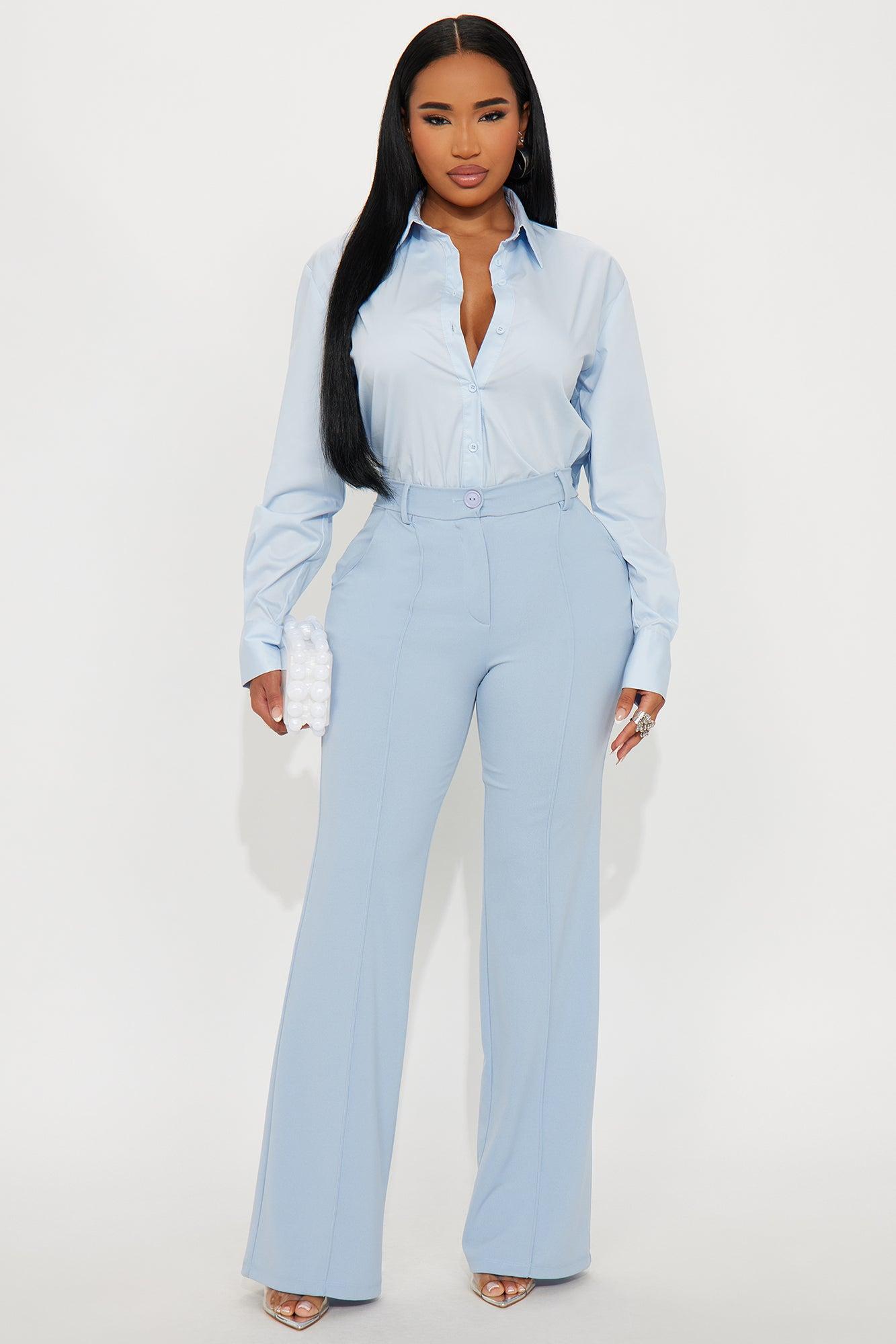 Most Loved Poplin Bodysuit - Blue Female Product Image