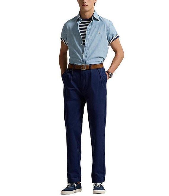 Polo Ralph Lauren Classic-Fit Chambray Short-Sleeve Woven Shirt Product Image