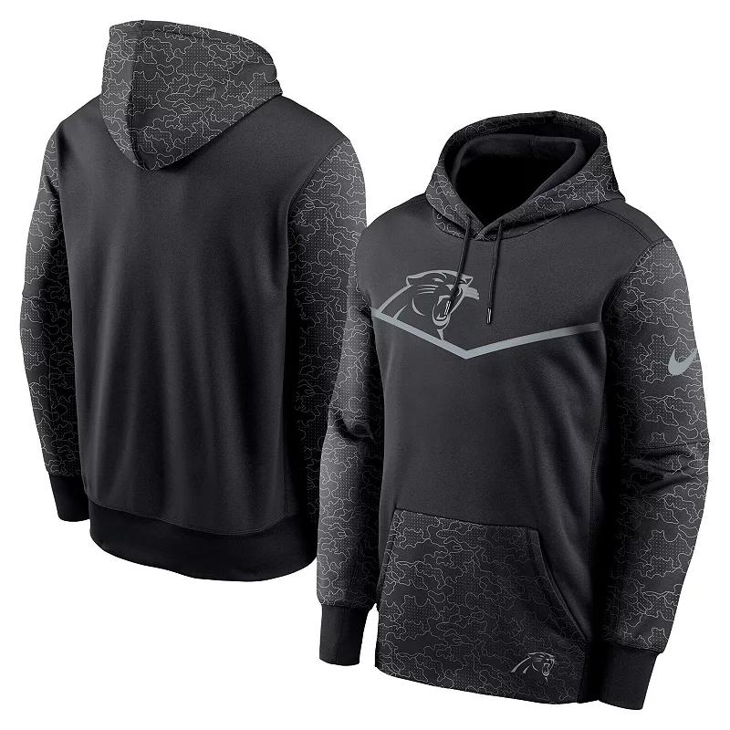 Mens Nike Carolina Panthers RFLCTV Chevron Pullover Hoodie Product Image
