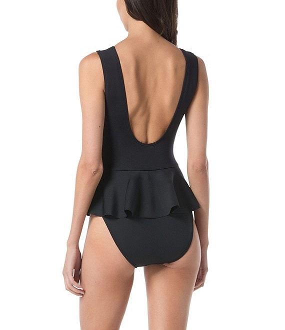 Vince Camuto Scuba High Neck Skirted One Piece Swimsuit Product Image
