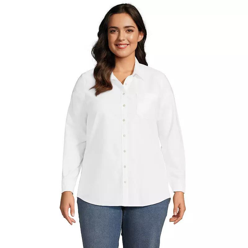 Women's Lands' End Long Sleeve Classic Oxford Dress Shirt,  Product Image