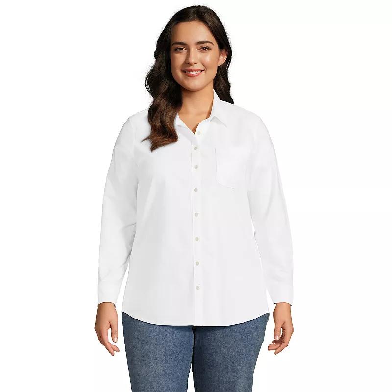 Women's Lands' End Long Sleeve Classic Oxford Dress Shirt,  Product Image