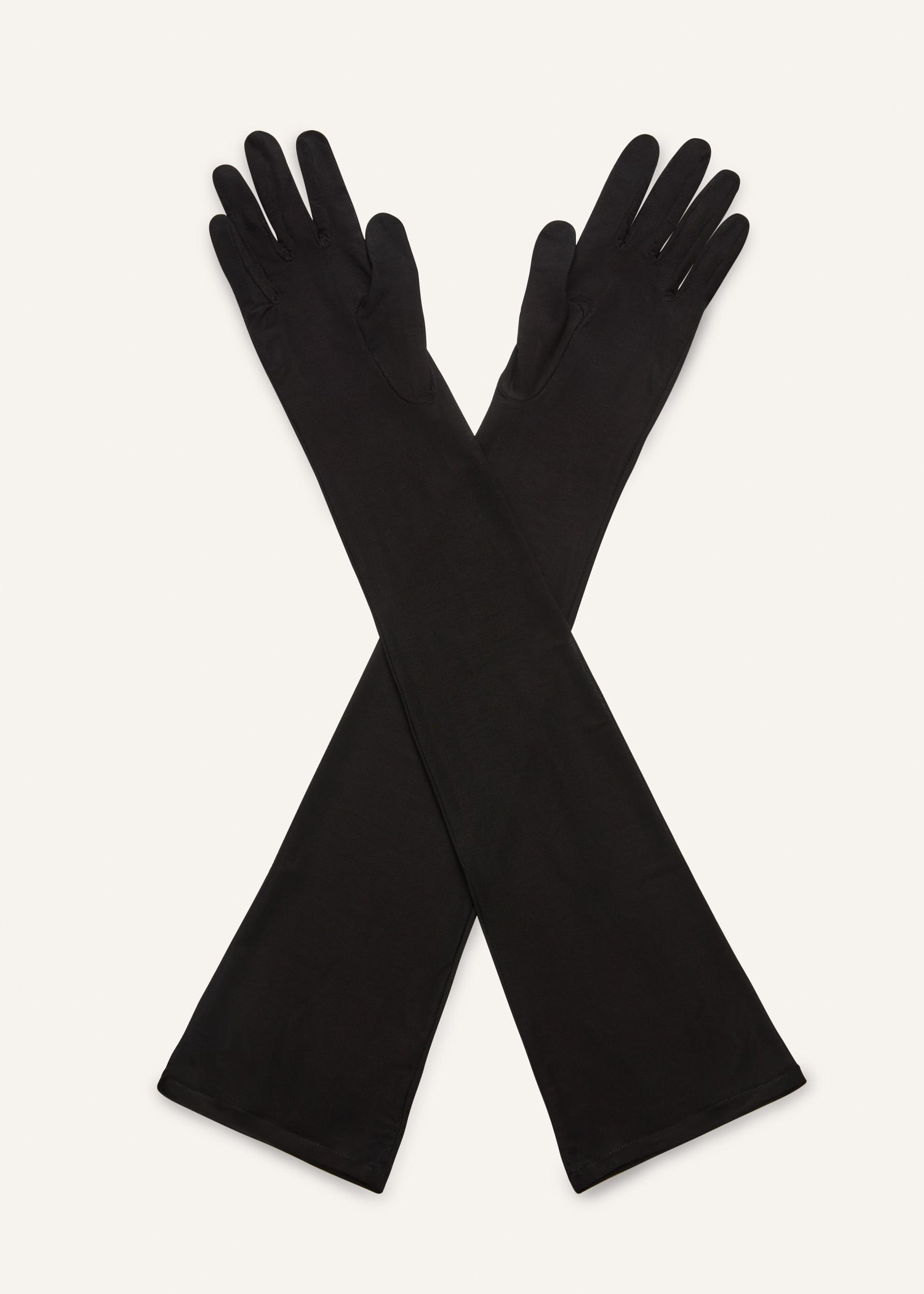 Mesh gloves in black Product Image