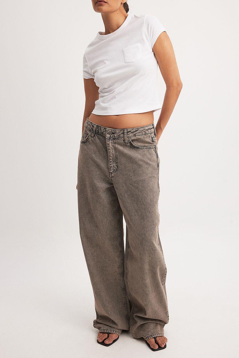 Loose Low Waist Long Jeans Product Image