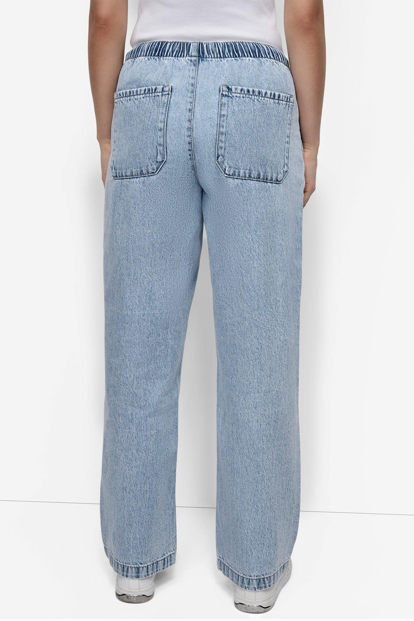 DRAWSTRING STRAIGHT LEG JEAN Product Image