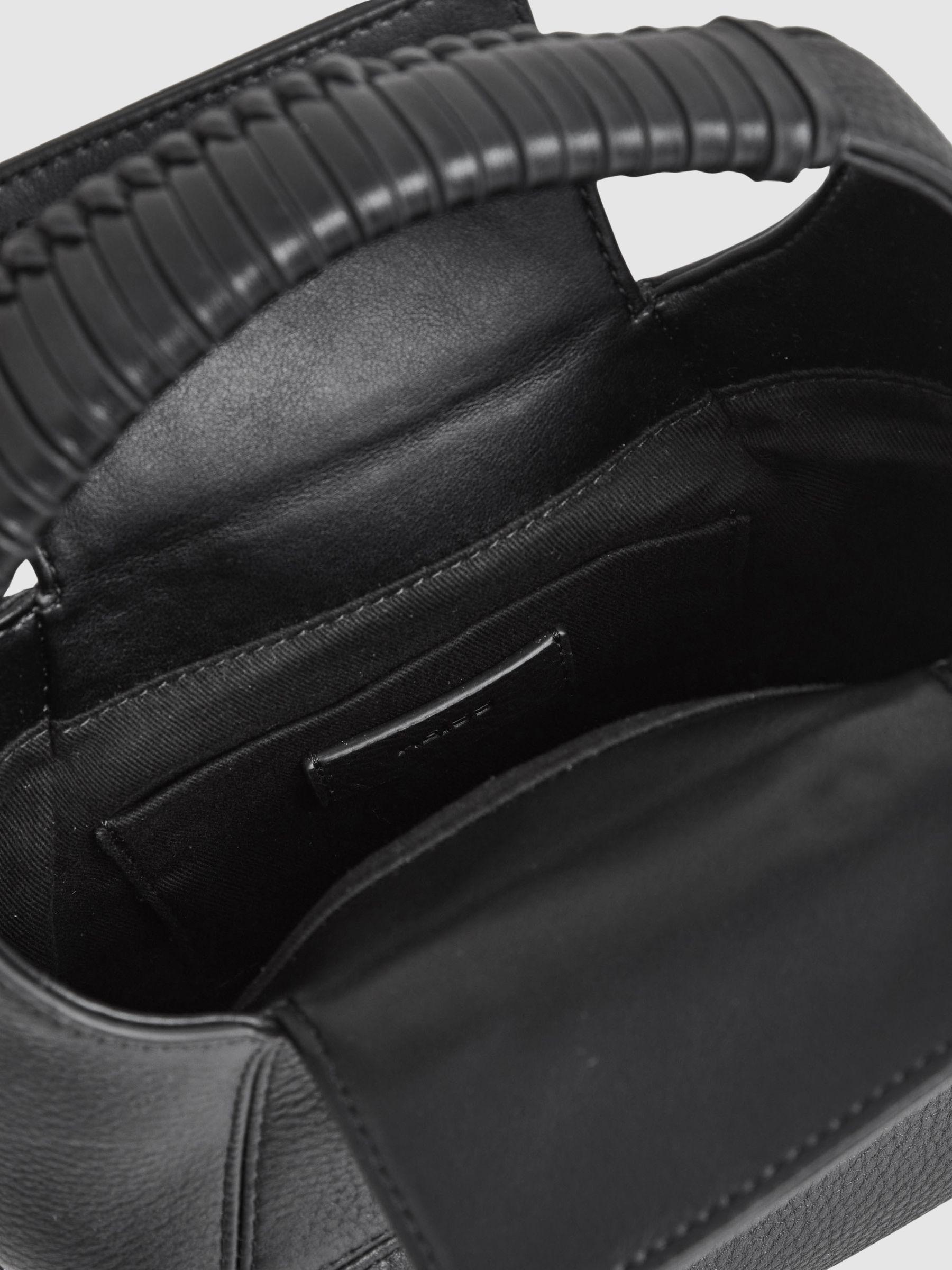 Grained-Leather Crossbody Bag in Black Product Image