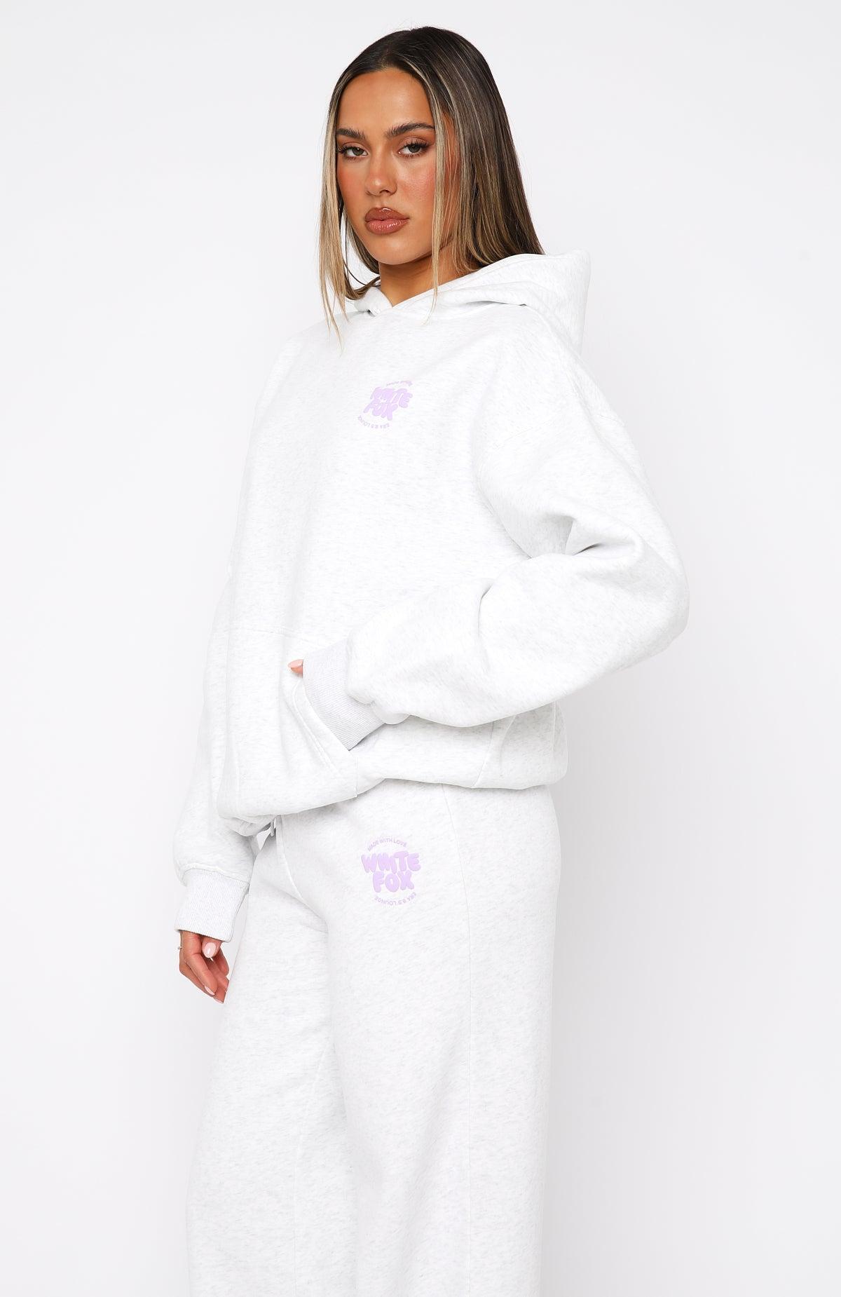 With Love For You Oversized Hoodie Grey Marle Product Image