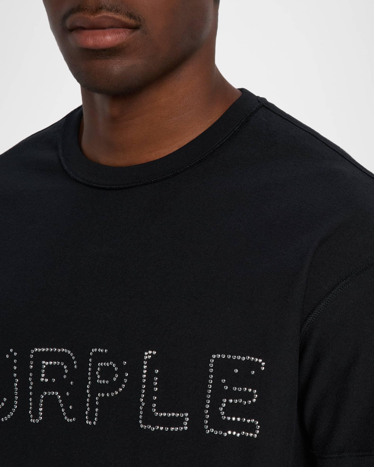 Men's Rhinestone Logo Outline Graphic T-Shirt Product Image