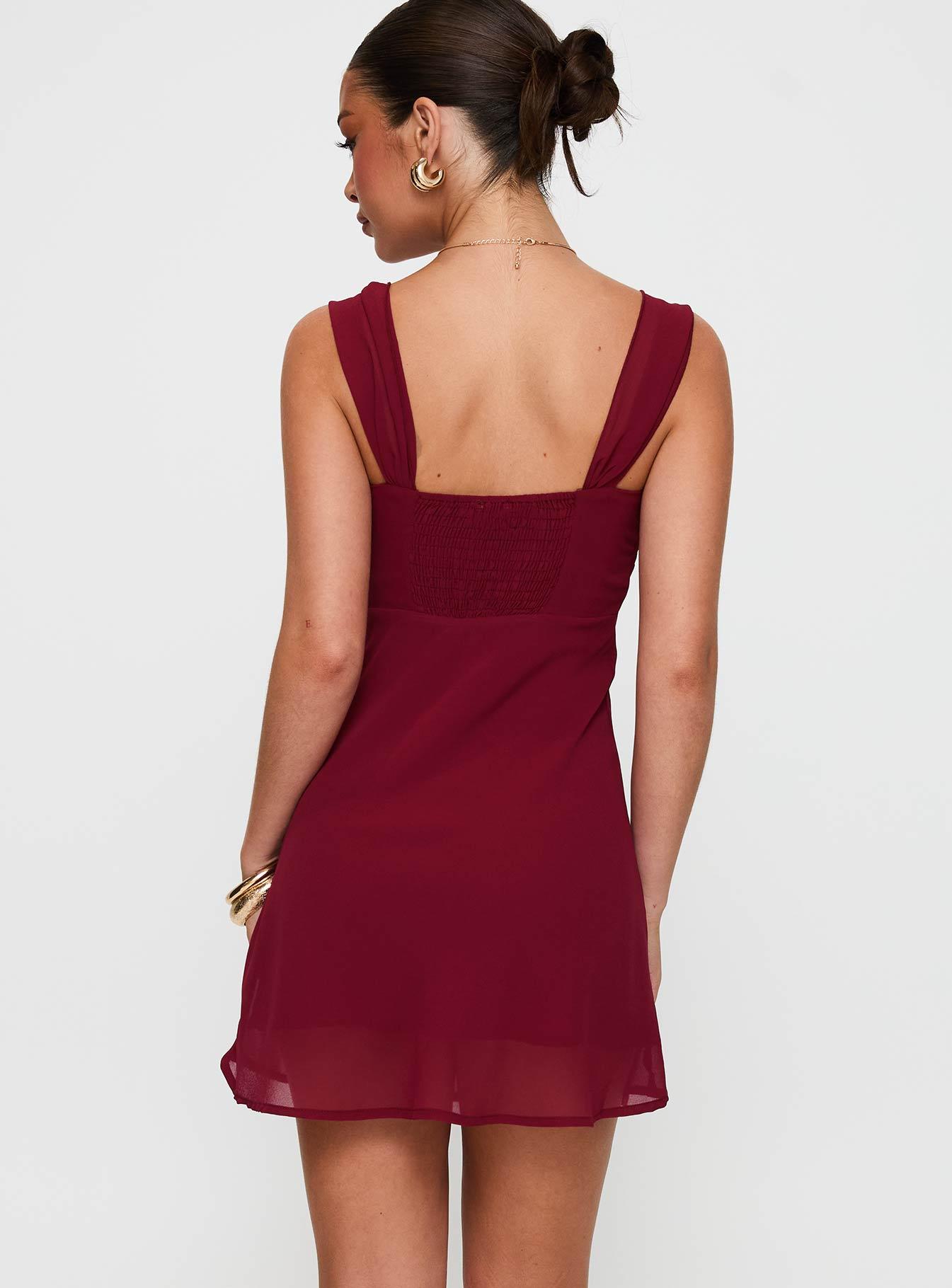 Solasta Mini Dress Red Product Image