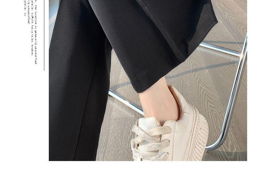 High Waist Plain Flared Pants (Various Designs) Product Image