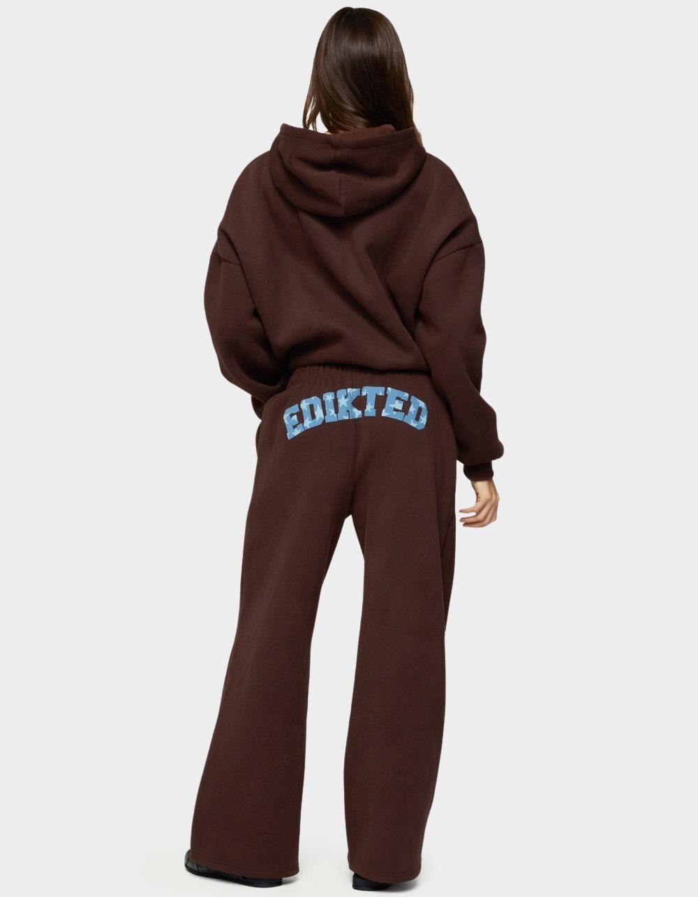 EDIKTED Really Edikted Sweatpants - BROWN Product Image