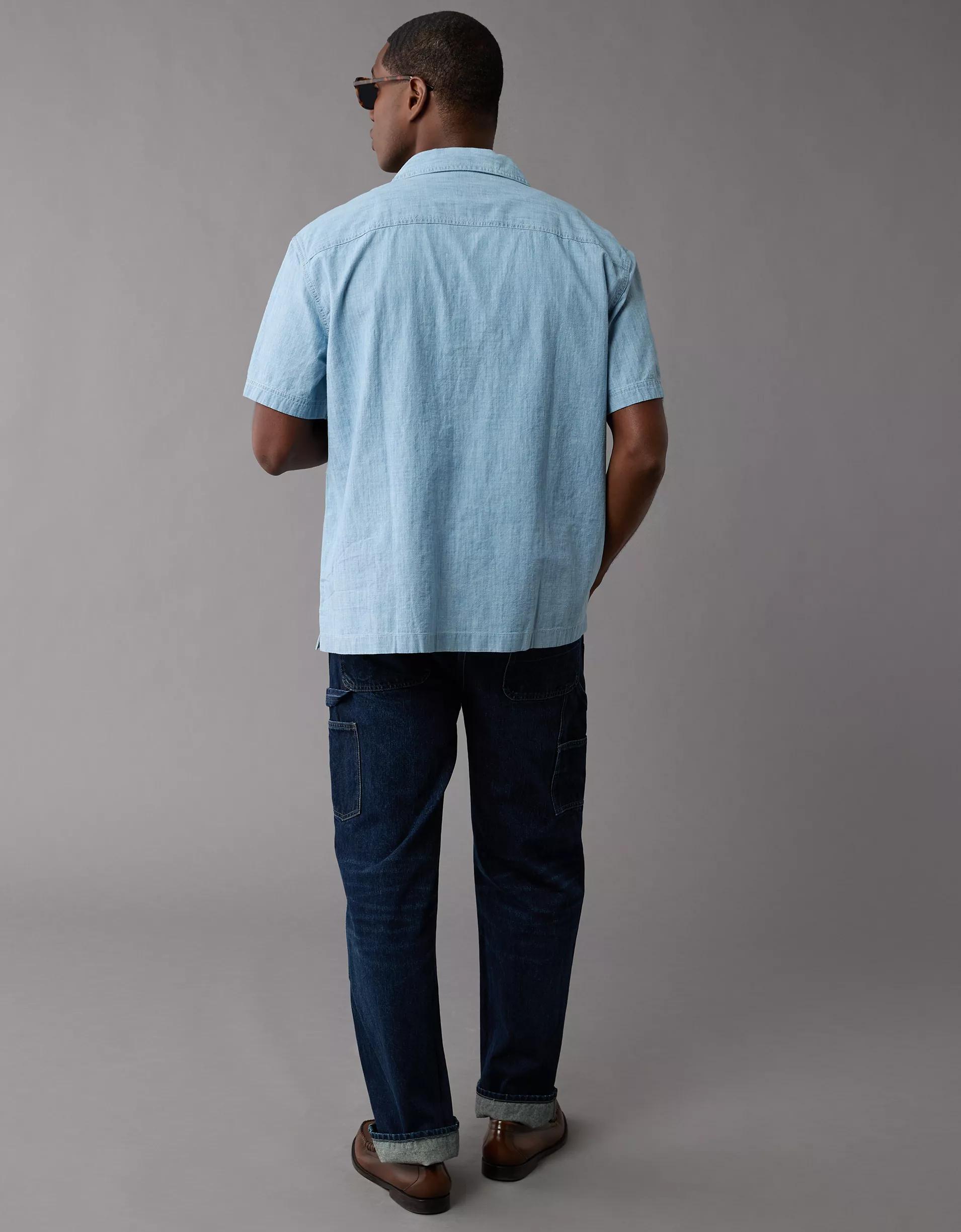 AE Poolside Chambray Button-Up Shirt Product Image