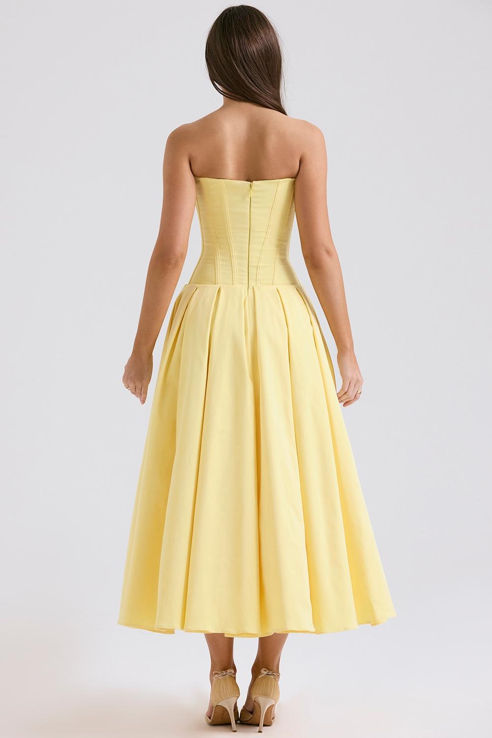 Lady  sunshine strapless tulle midi dress Product Image