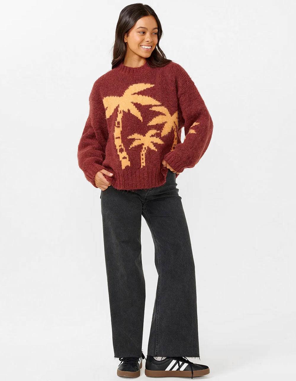 RIP CURL Beach Party Womens Sweater - PLUM Product Image