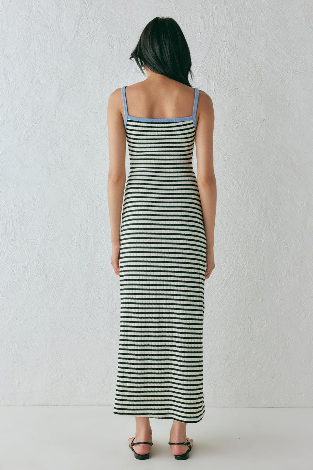 Fara Maxi Dress Black Stripe Product Image