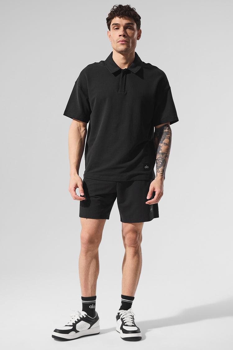 Double Take Short Sleeve Polo - Black Male Product Image