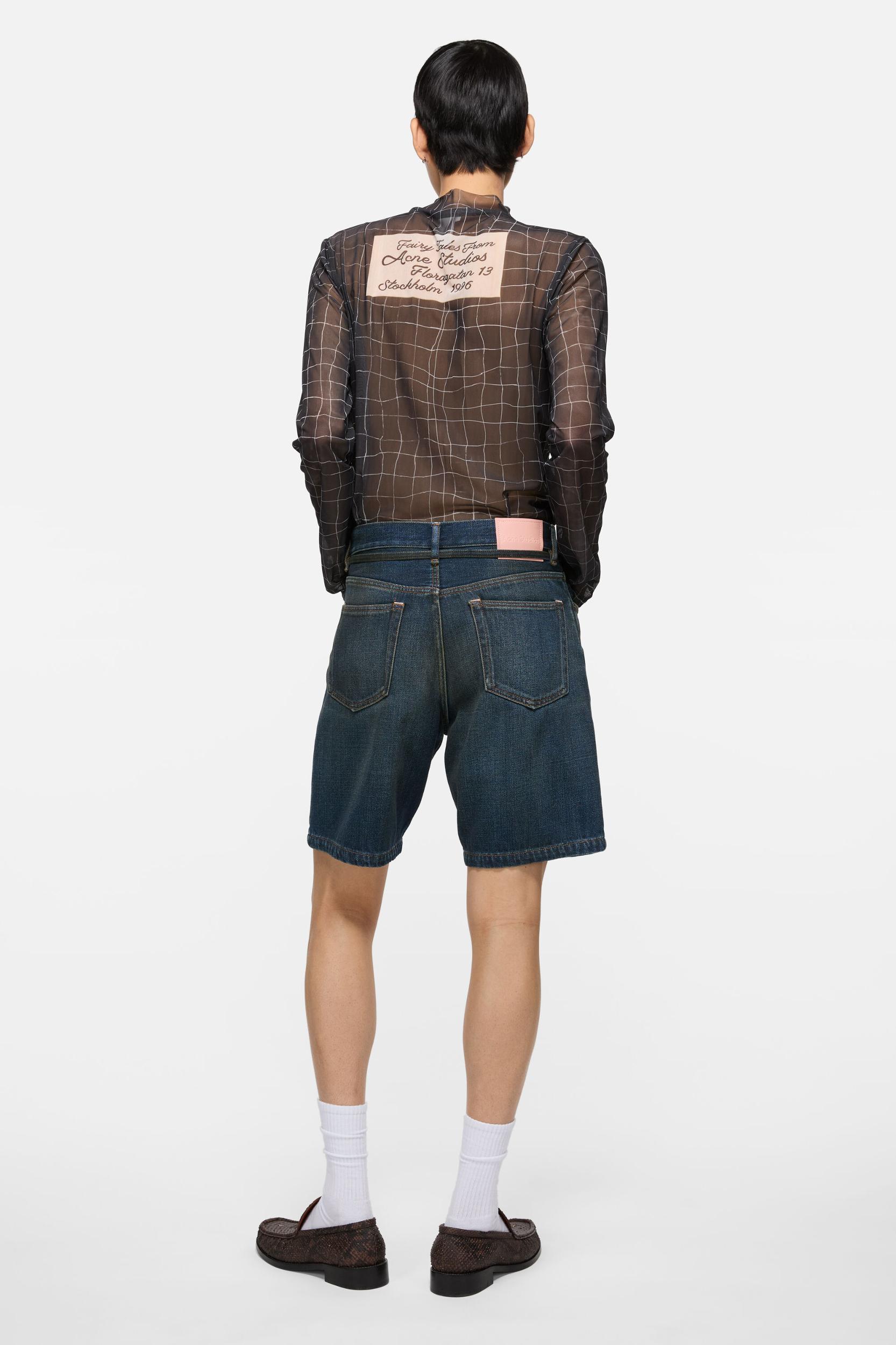 Denim shorts with belt - Loose fit Product Image