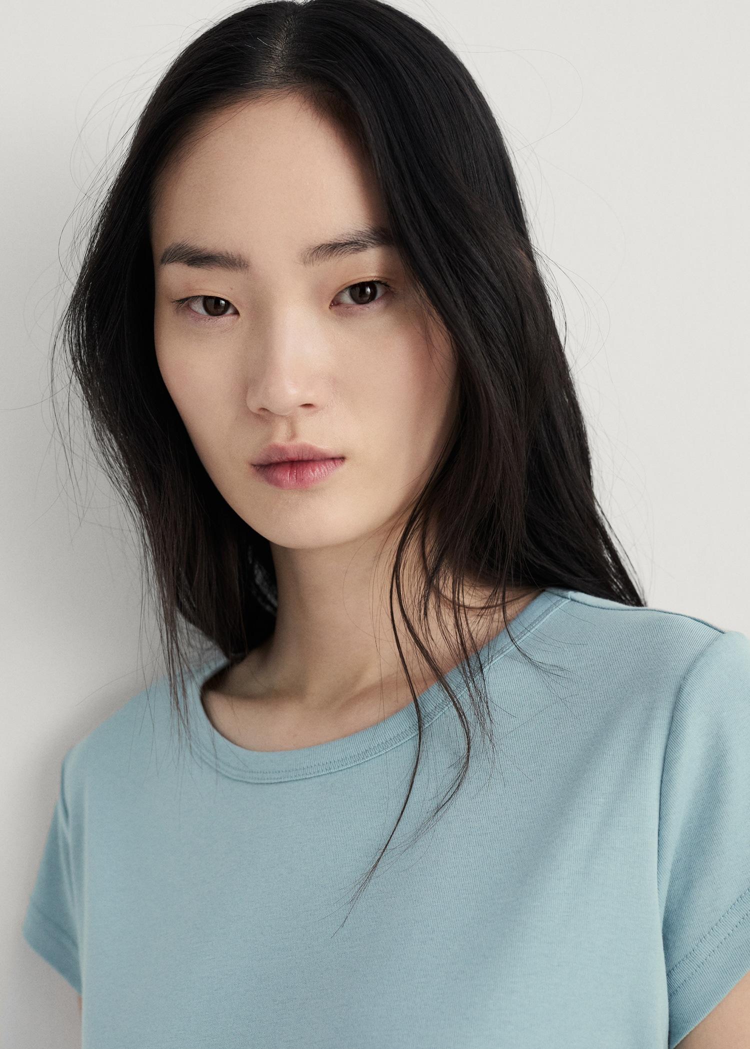 100% cotton short sleeve t-shirt - Women | MANGO USA Product Image