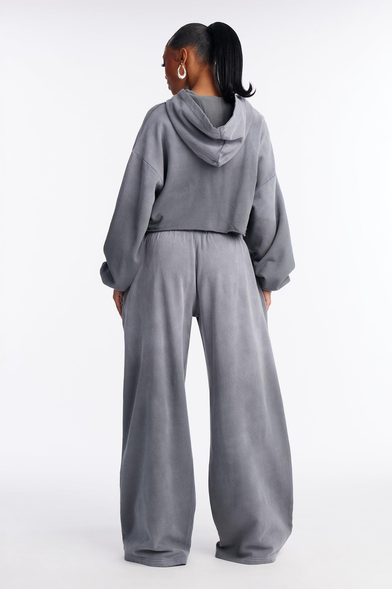 Savage Heart Washed Fleece Pant Set - Black Wash Female Product Image