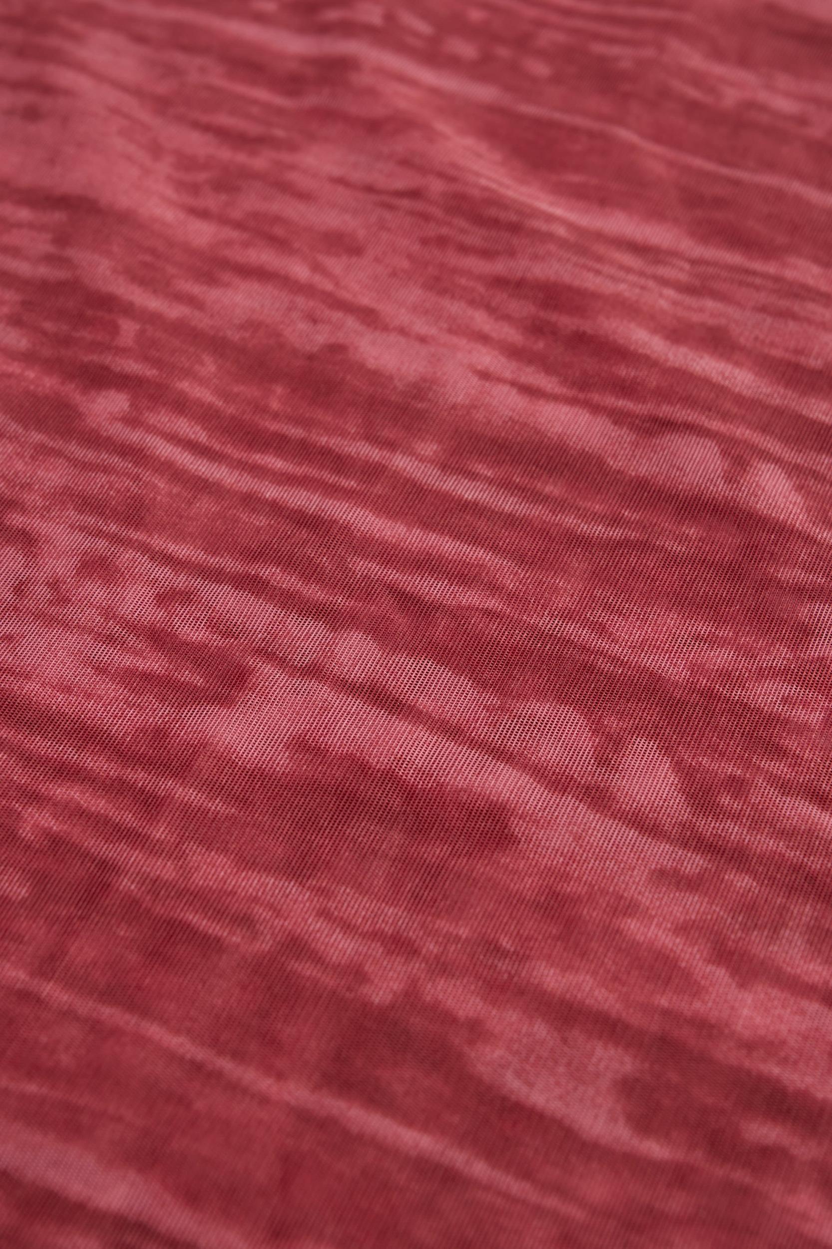 Ruffled Mid-Rise Flared Trousers in Red Print Female Product Image