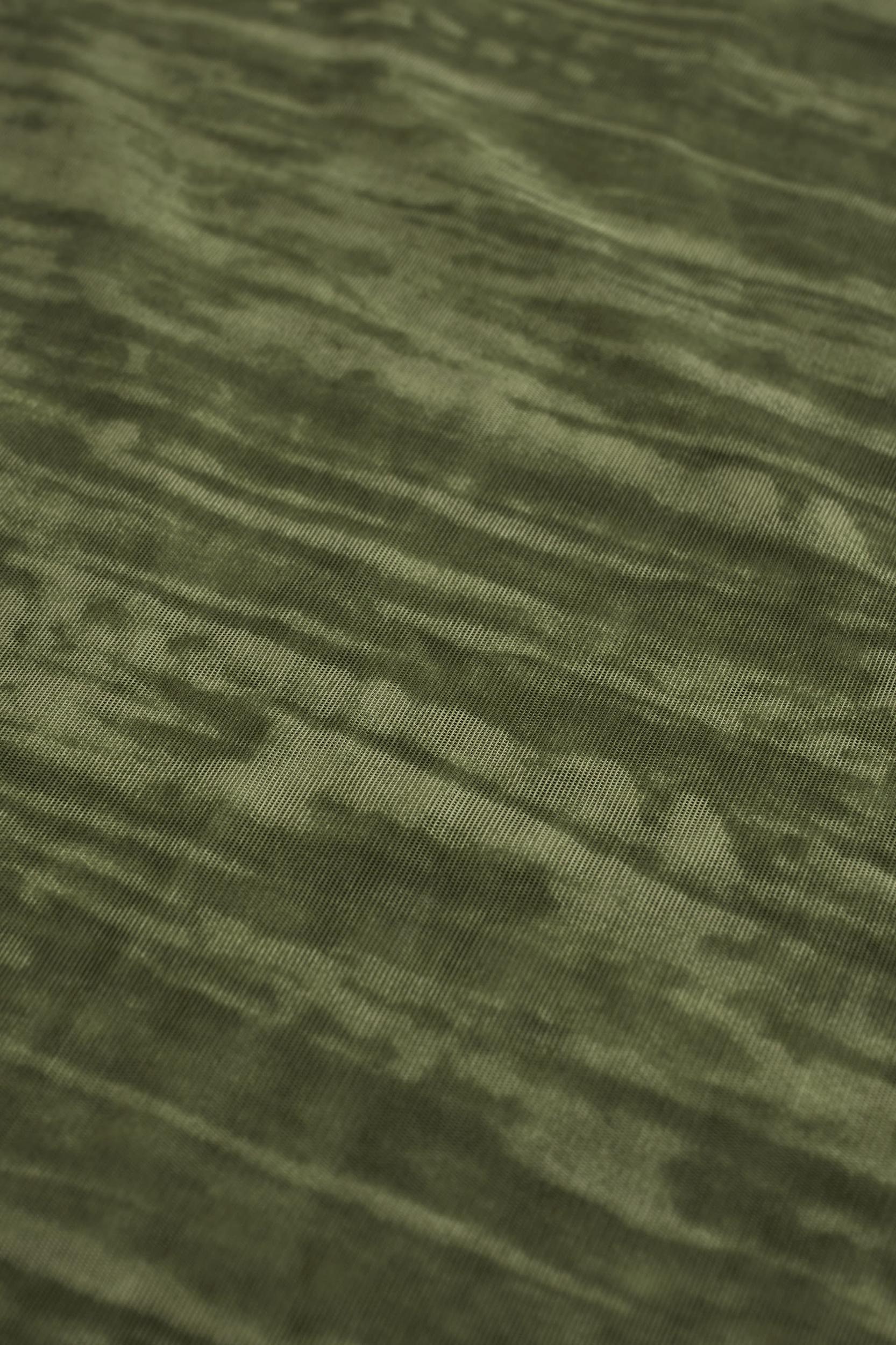 Lace-Up Ruffled Flared Jumpsuit in Green Print Product Image