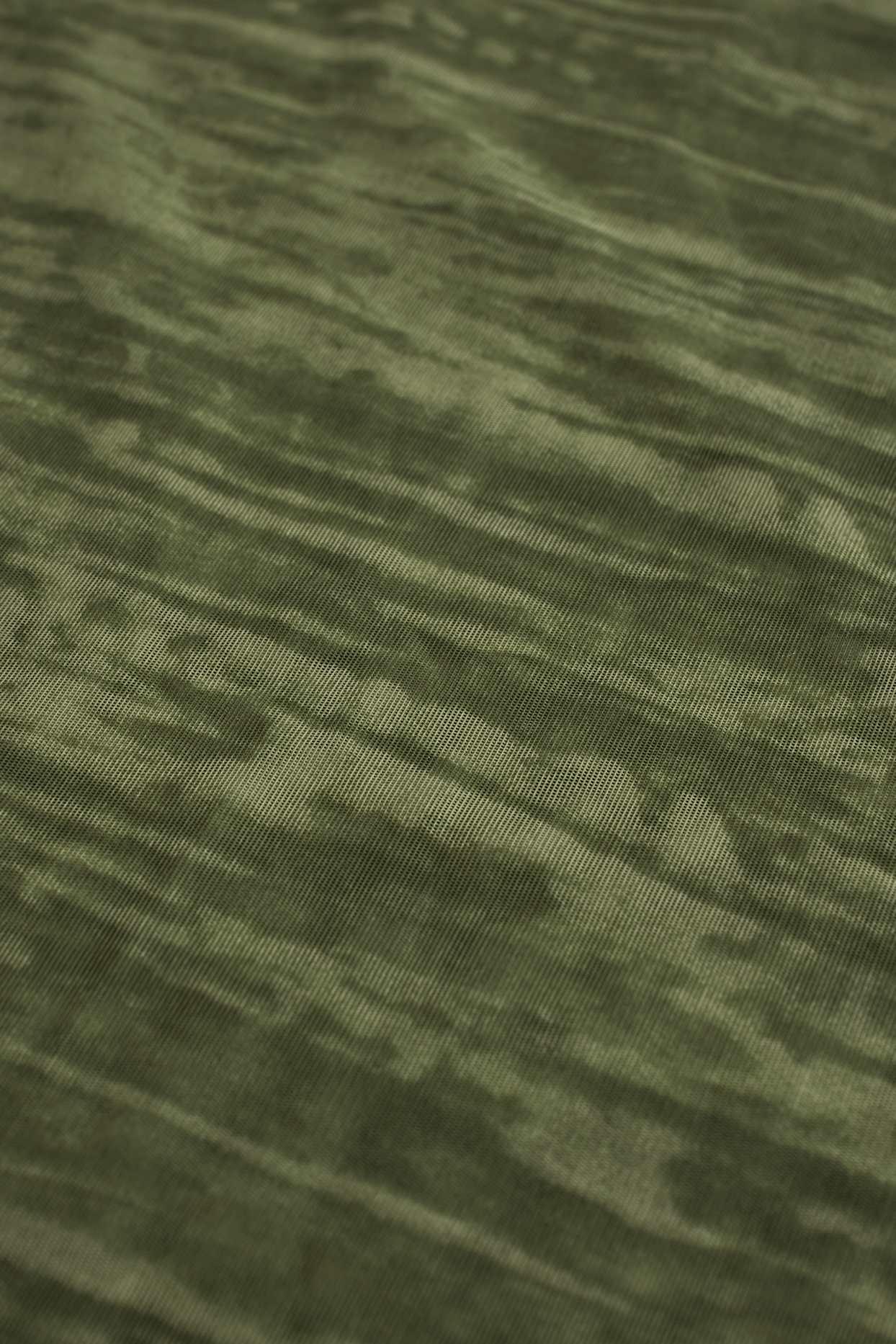 Lace-Up Ruffled Flared Jumpsuit in Green Print Product Image