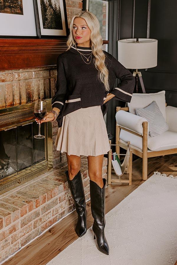 Class Act Sweater Top in Black Product Image