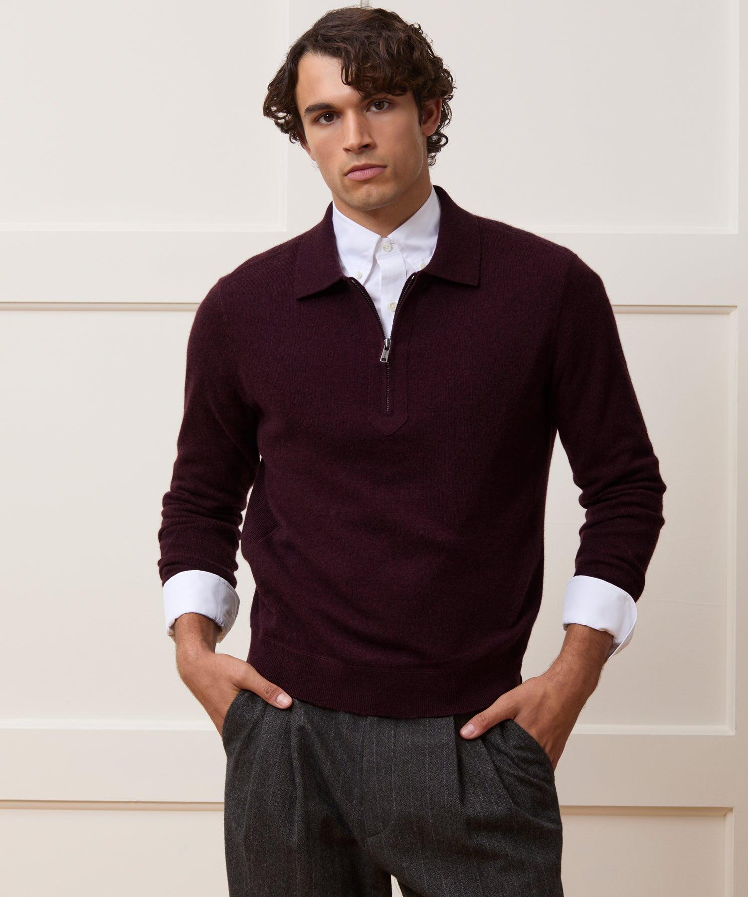 Cashmere Quarter-Zip Sweater Polo Product Image