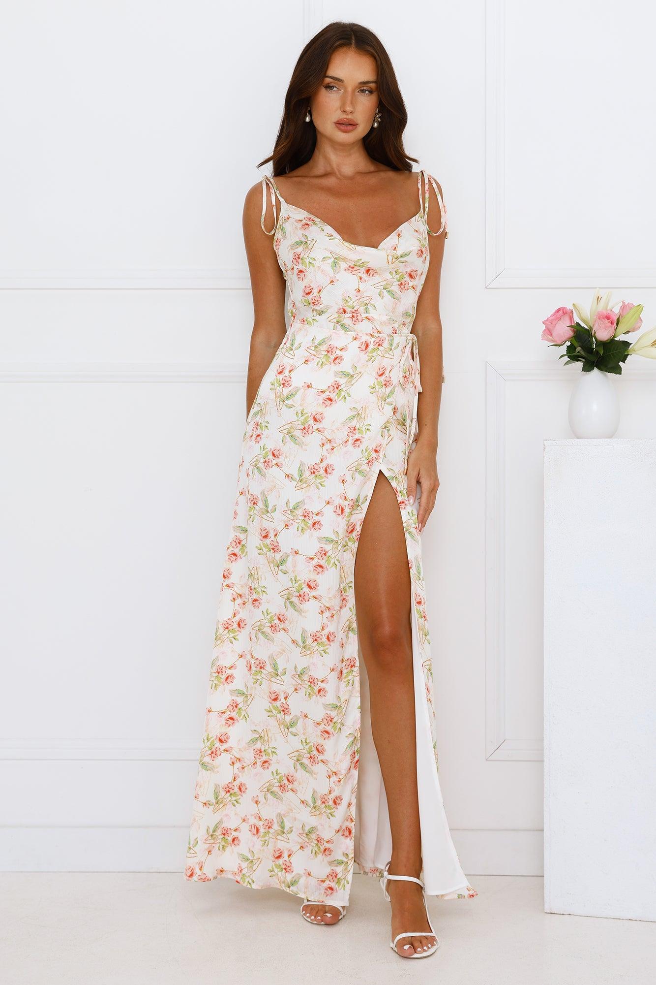 Painted Sunset Maxi Dress Pink Product Image