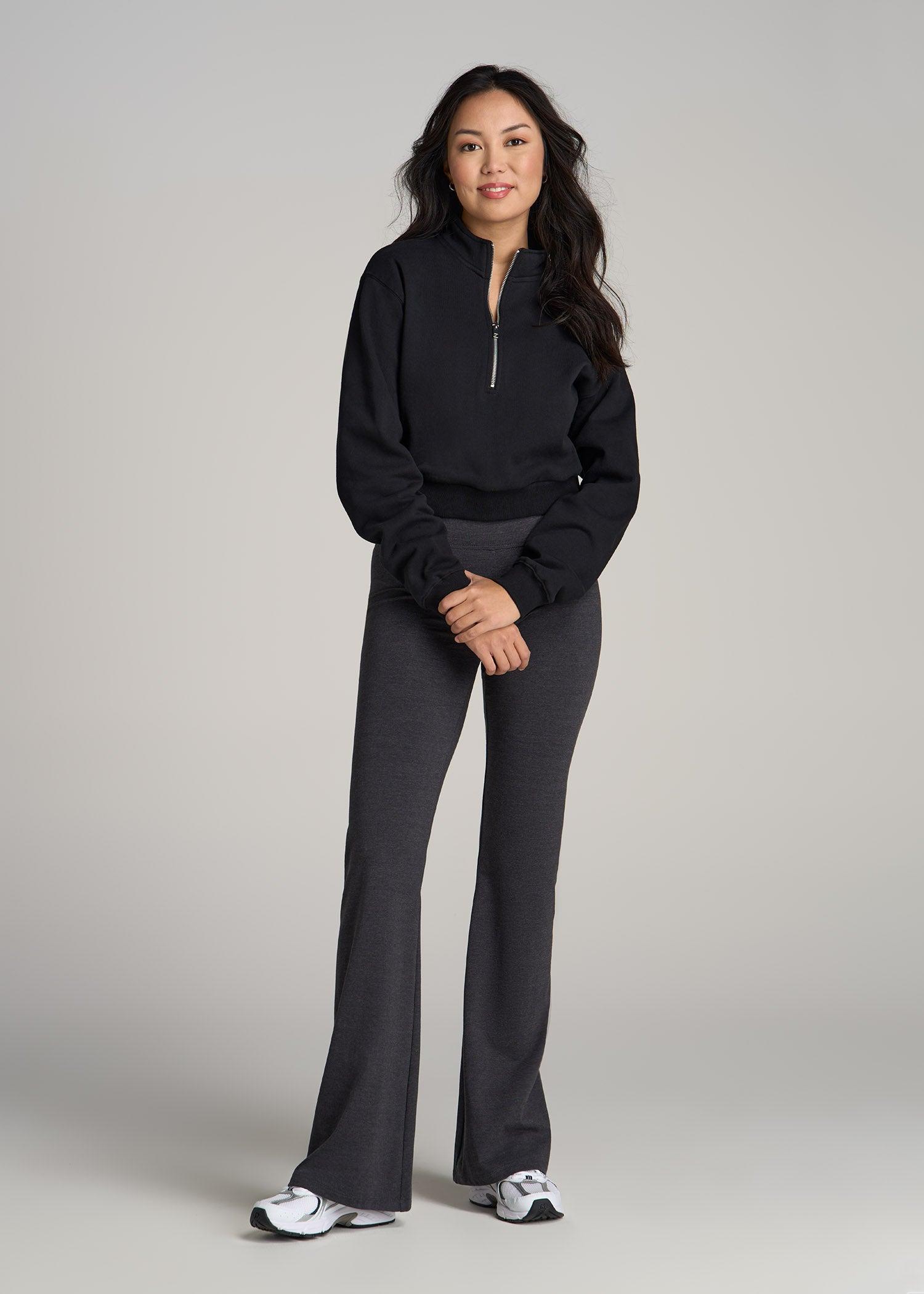 Cotton Flare Leggings for Tall Women in Shadow Grey Mix Female Product Image