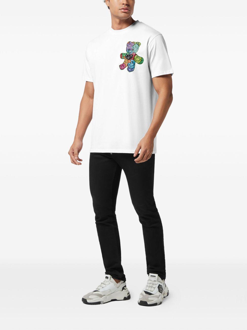 teddy bear-print T-shirt Product Image