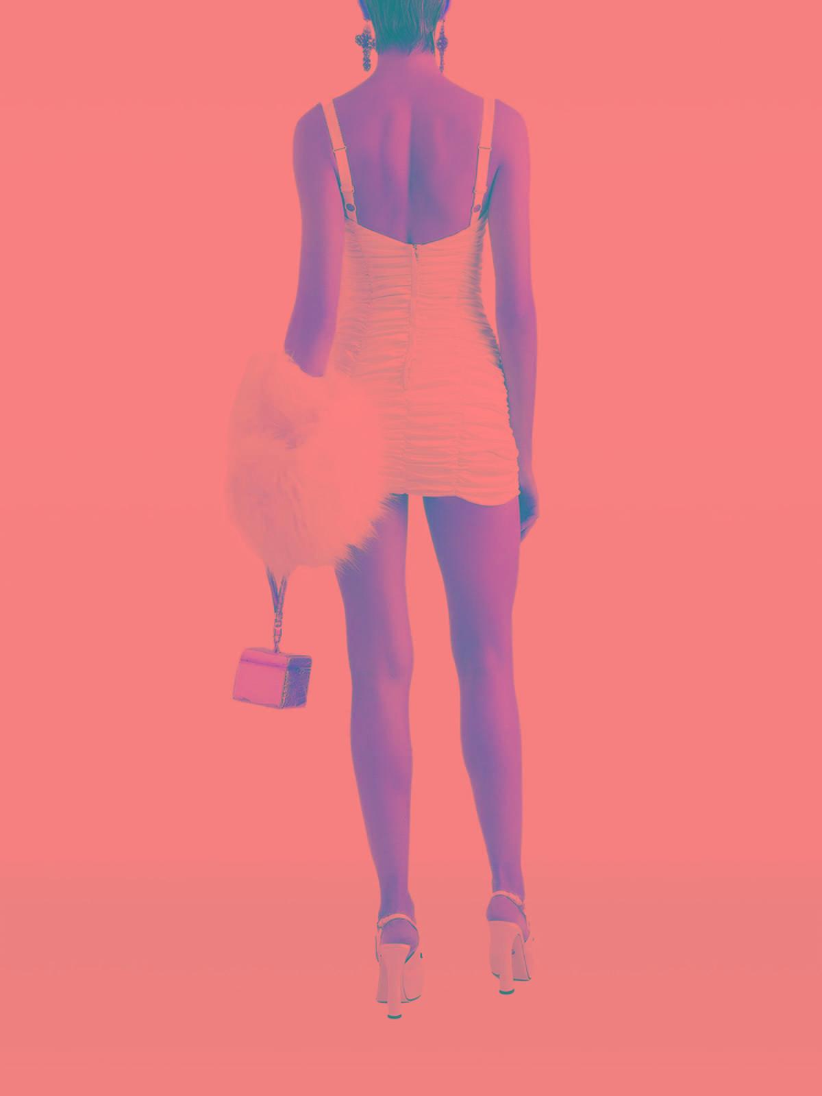 DOLCE & GABBANA Knee Length Dress Adjustable Straps In White Product Image