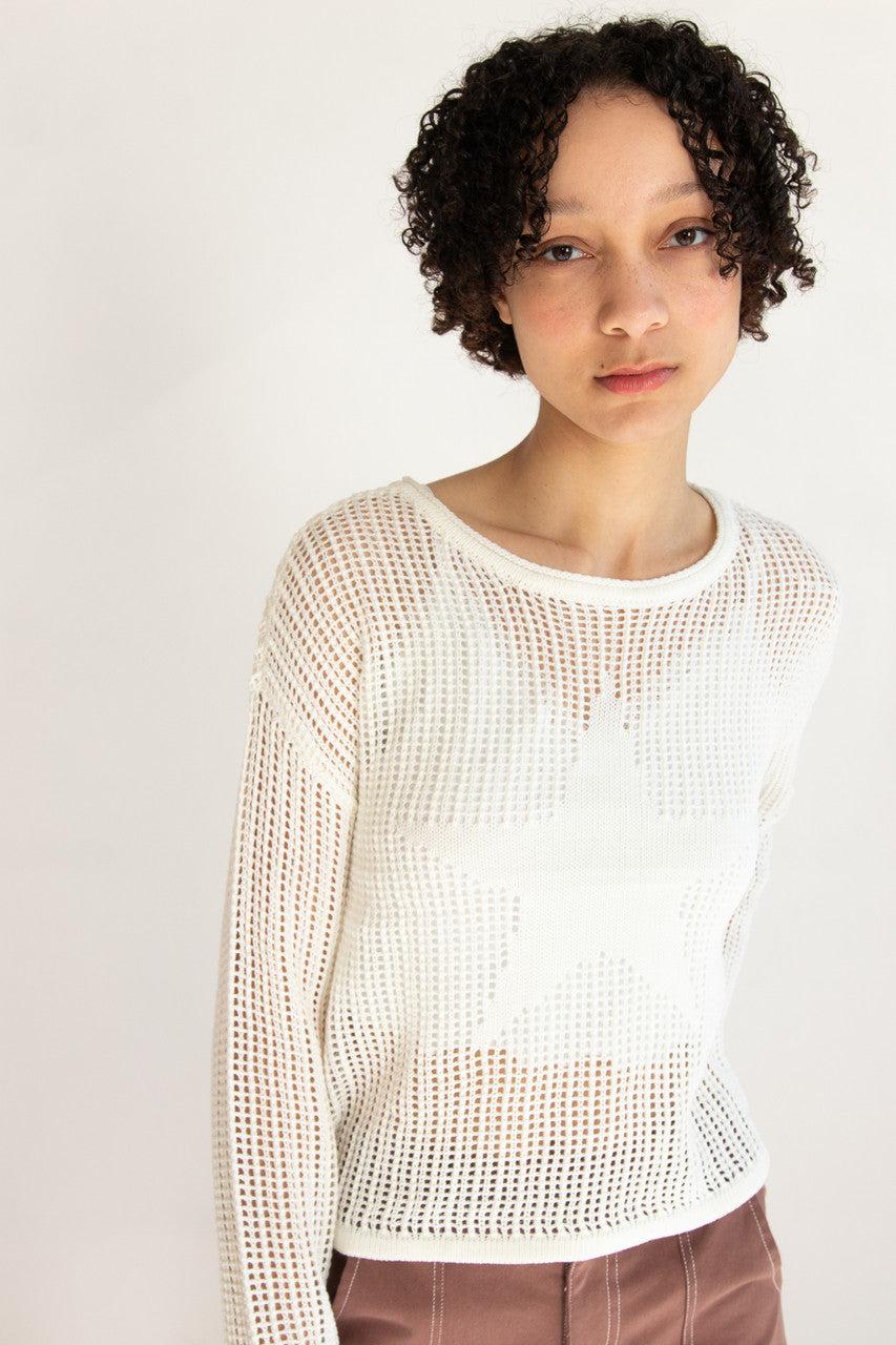 Knit Mesh Sweater Product Image