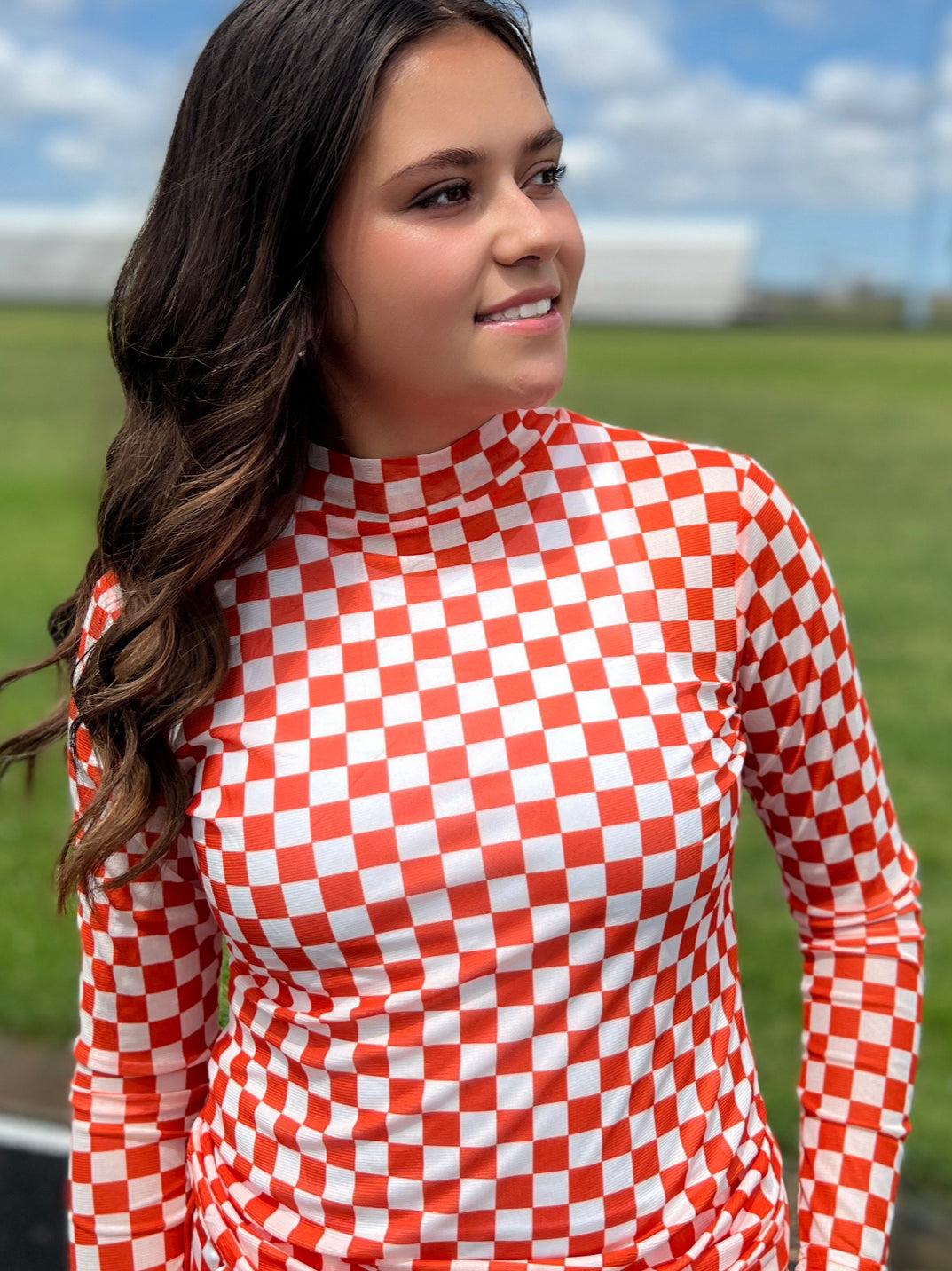 Sterling Kreek Pep Rally Orange Mesh Top Product Image