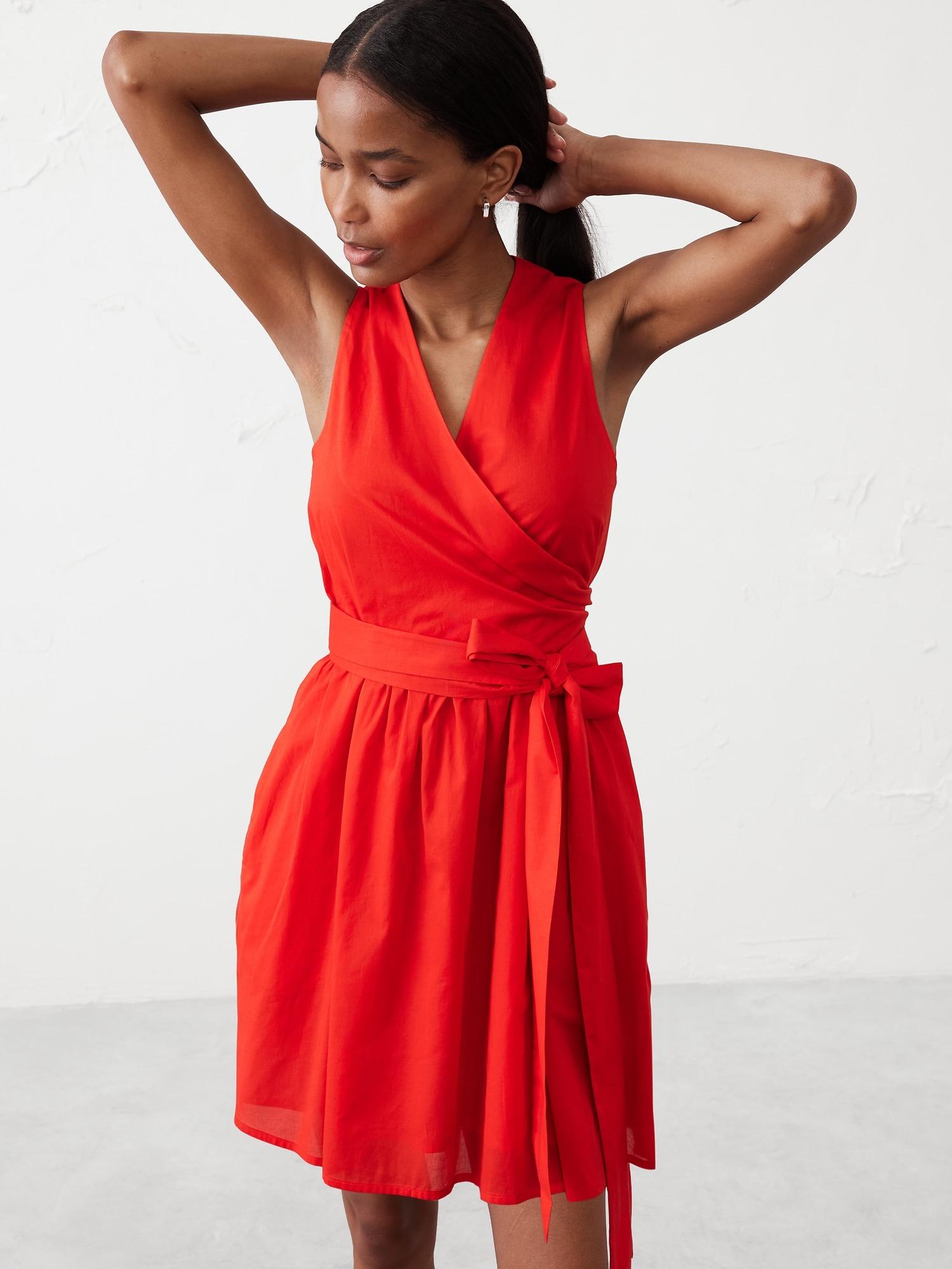 Voile Wrap-Waist Mini Dress Product Image