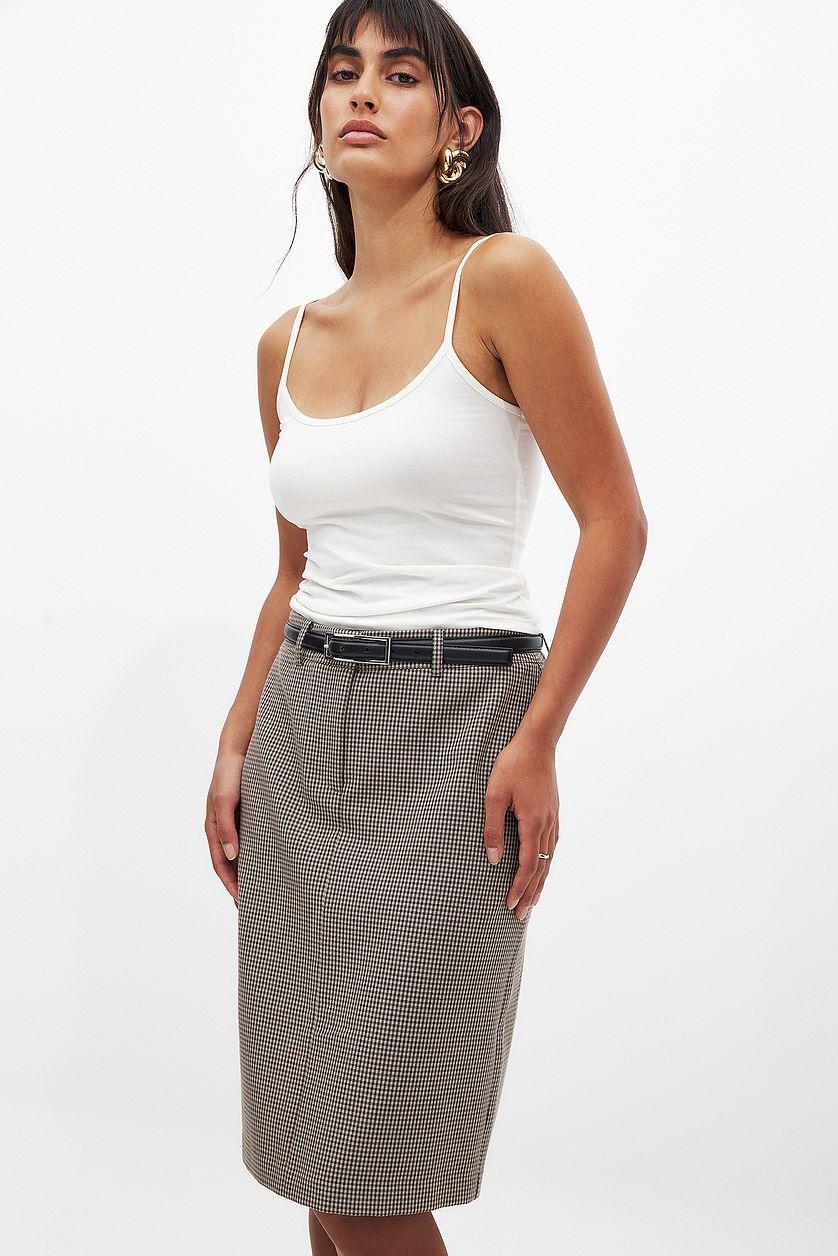 Check Pencil Skirt Product Image