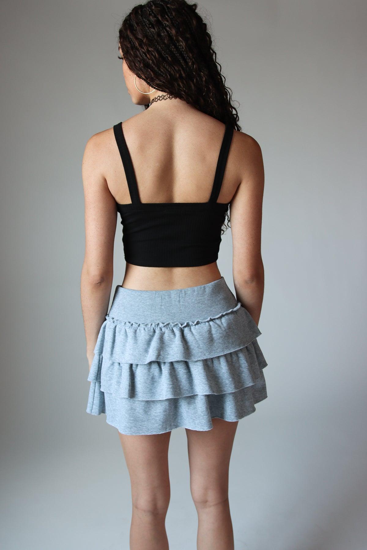 Fleece Ruffle Mini Skort Product Image