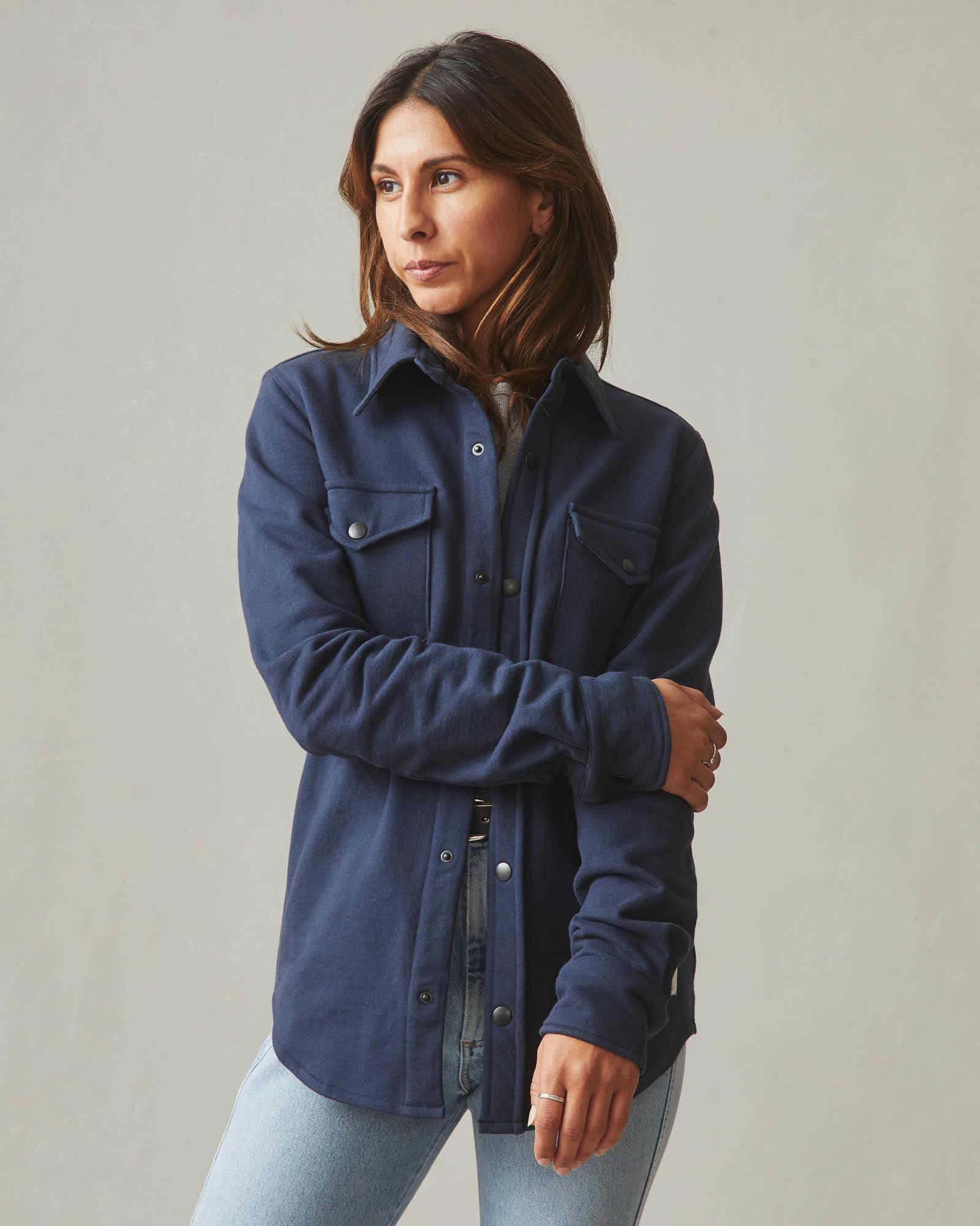 Unisex Redwood Fleece Overshirt - Heritage Navy Product Image