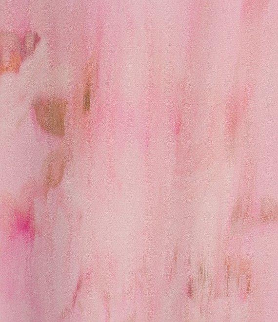 Gianni Bini x Shea Leigh Mills Shea Leigh Sway Blur Print Scoop Neck Crepe A-Line Maxi Dress Product Image