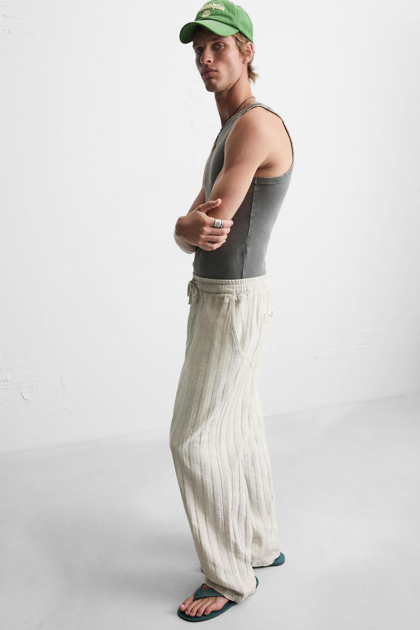 JACQUARD RELAXED FIT PANTS Product Image