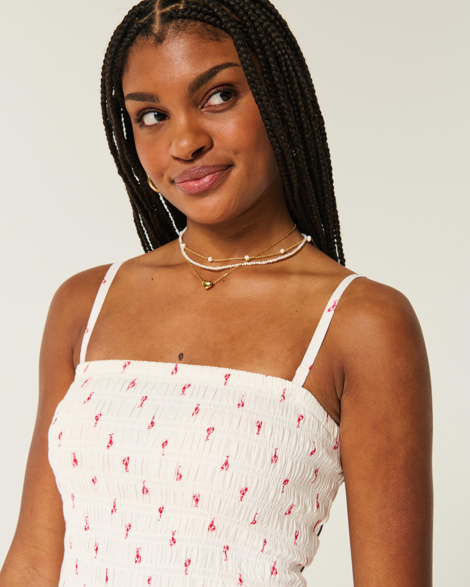 Strapless Smocked Bodice Mini Dress Product Image