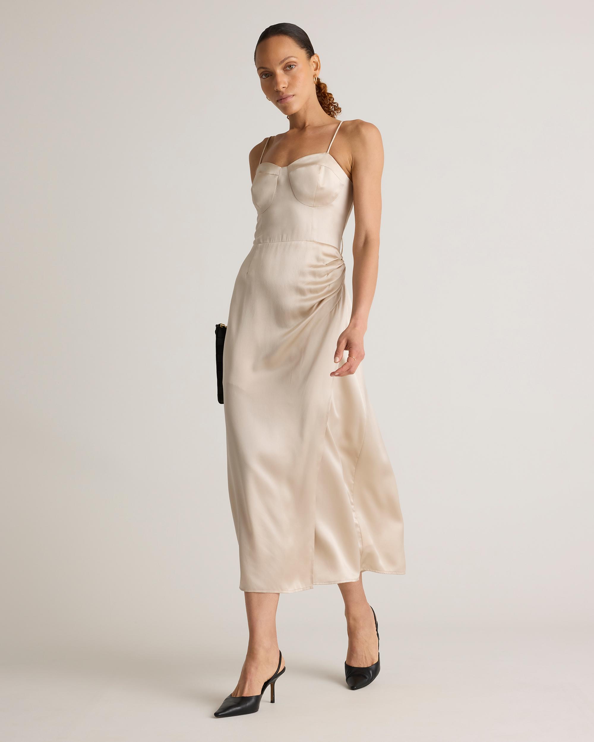 Quince | Women's Sweetheart Dress Size XS, Mulberry Silk Product Image