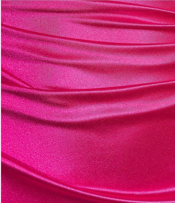 B. Darlin Sleeveless Satin X-Back Long Dress Product Image